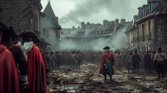French army at war prophetic revolutionary time Generative AI Illustration