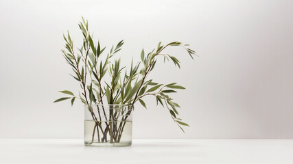 willow branches in a vase in spring, begins to bloom, nature comes to life, screensaver, wallpaper,...