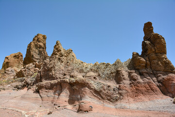 Fototapeta premium Bizarre rock formations in El Teide National Park on Tenerife, Spain