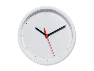 Round wall clock, transparent background