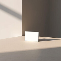 Minimalist Desk Scene with Blank Card