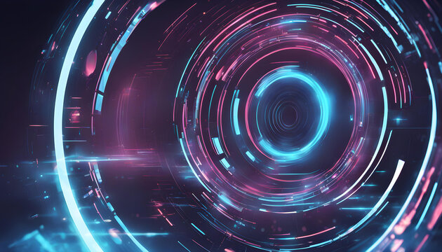 Immersive Podium Light Hologram Technology: A Cyberpunk-Inspired Digital Portal