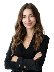 Obraz premium 30s businesswoman in transparent background