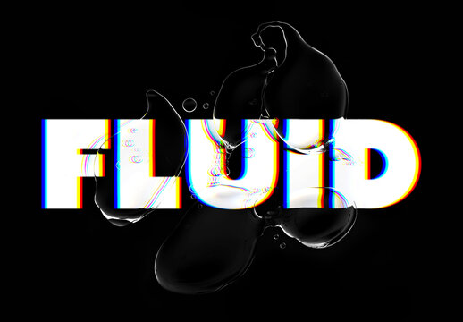 Fluid Lab Glitch Effect Mockup With Generative AI