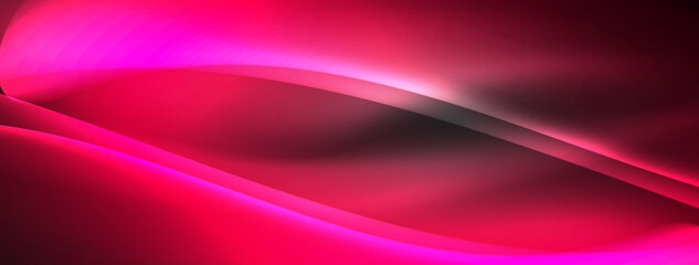 Lines and waves with neon light effect background for wallpaper, business card, cover, poster, banner, brochure, header, website