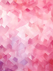 Abstract pink watercolor mosaic illustration background 
