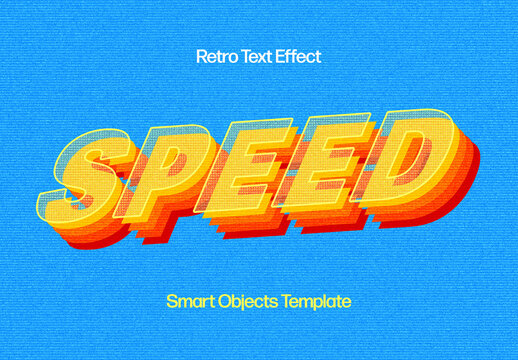 Playful Retro Text Effect Mockup