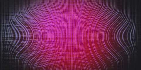 Abstract  grainy background with a vibrant magenta and grey digital waves flowing in harmonious symphonic visual display - 738044164