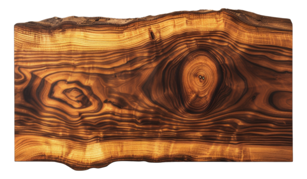 A piece of wood empty sign,  Exquisite Natural Wood Slab with Grain illustration PNG element cut out transparent isolated on white background ,PNG file