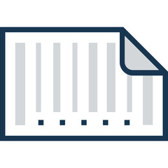 An icon of barcode flat vector