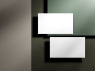 Realistic elegant business branding cards template mockup.