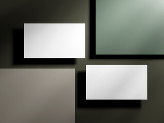 Obraz premium Realistic elegant business branding cards template mockup.