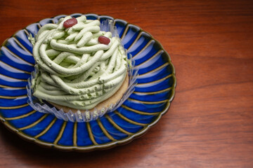 和栗のモンブランショートケーキ　俯瞰