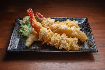 海老天ぷら盛り合わせ　えび天　俯瞰