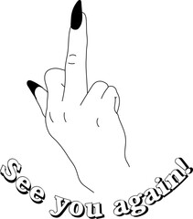 Middle Finger Hand SVG  Humor Funny prints