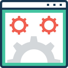 An icon of web setting flat design 