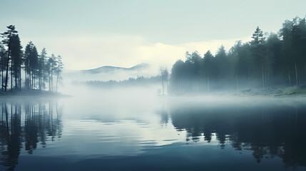 Quiet lake, beautiful scenery