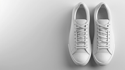  A clean and minimalist mockup of a pair of sneakers against a white background.