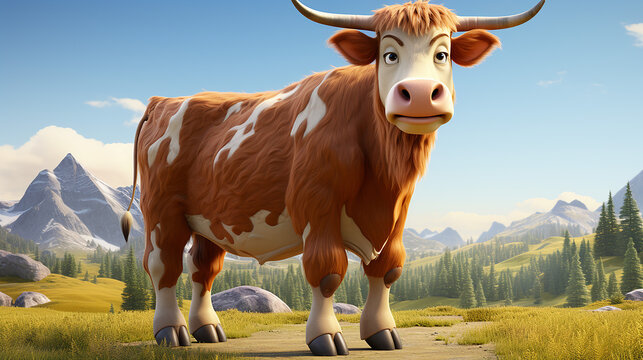 3d cow photo