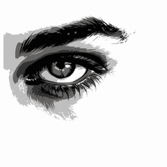 Fototapeta premium Illustration Eye of Beautiful Woman