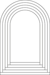 PNG boho frame arch arc portal logo illustration modern minimalistic retro aesthetic linear  bohemian design element mystical geometric abstract border