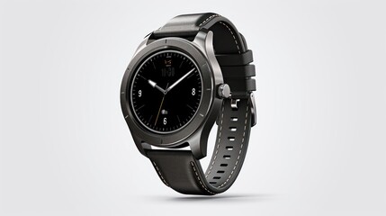wrist smart watch mockup with black strap,
