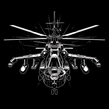black and white helicopter graphic clip art preview