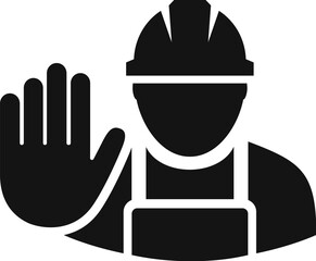 Stop forbidden sign, restricted construction area