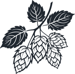 Sprig of hops, vector illustration - 738055992