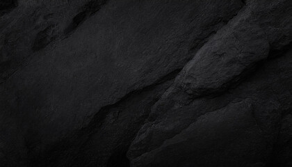 A close-up of dark, rugged rock textures, highlighting the intricate patterns and deep shadows, Ideal for backgrounds, nature themes, or abstract art. - obrazy, fototapety, plakaty