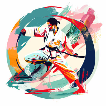 Karate Martial Arts Illustration