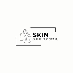 Skin Facial Treatments Minimal Logo Design Spa business