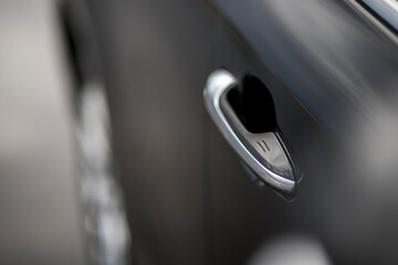 Keyless entry on a purple car