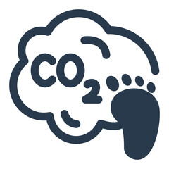 Carbon Footprint Vector Icon Illustration for Earth Day