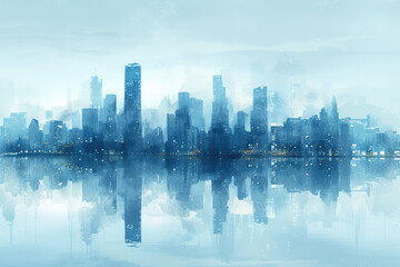 Fototapeta premium Cities blue buidling design calm