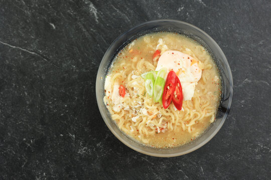 Top View Mie Rebus Indonesian Instant Noodle