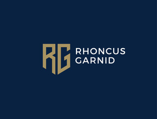 RG. Monogram of Two letters R and G. Luxury, simple, minimal and elegant RG logo design. Vector illustration template.
- 738063944