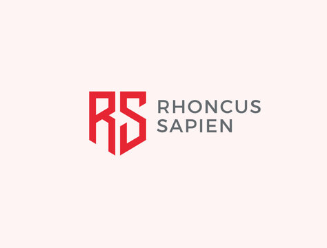 RS. Monogram of Two letters R and S. Luxury, simple, minimal and elegant RS logo design. Vector illustration template.
