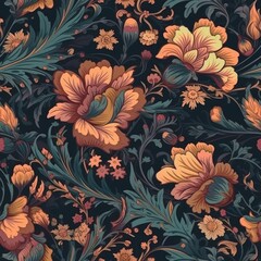 Floral seamless pattern, flower pattern, background.