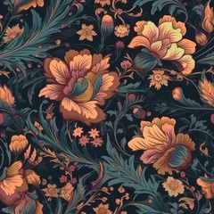 Foto auf Acrylglas Floral seamless pattern, flower pattern, background. © eartist85