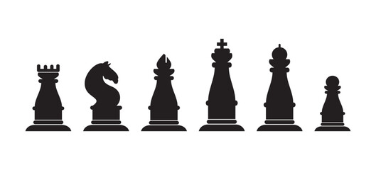 Chess design logo template illustration