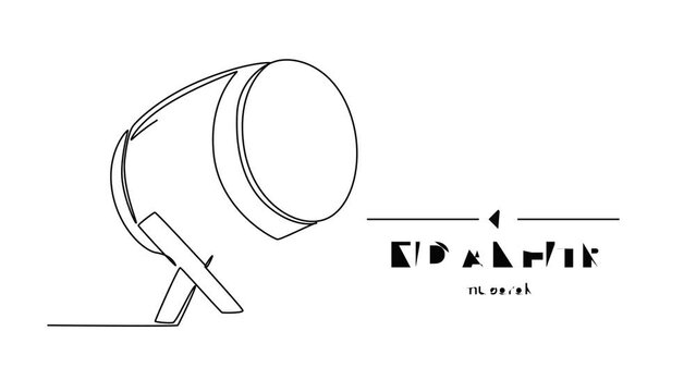 Self drawing animation of one single line draw Eid al-Fitr concept. Full length animation illustration.