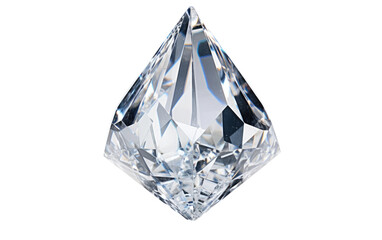 Shimmering Diamond. A sparkling diamond sits on a pristine Transparent background, catching the light and showcasing its brilliance.