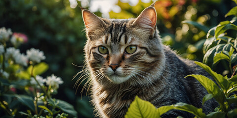 cat in the garden