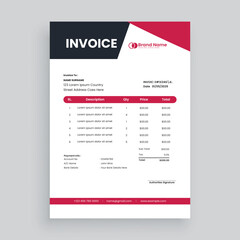 Creative and modern invoice template Vector design for your business