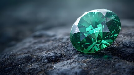 Shining Bright: Abstract Designs Inspired by Emerald Radiance. Generative AI