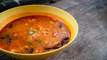 tom yum soup / thailand food / hot and sour soup /Chicken soup