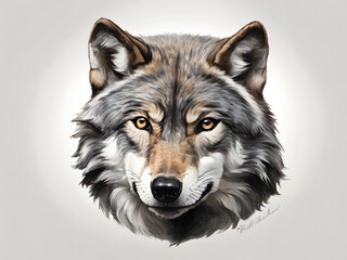 "North American White Wolf Emblem: Vintage Watercolor Logo"
"Vintage Watercolor Painting of North American White Wolf Logo"
"White Background Watercolor Logo: North American White Wolf"
"Vintage Color