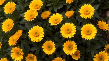 Realistic Illustration of Yellow Wildflowers with a Spring Vibe