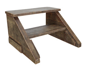 3d rendering wooden stepladder